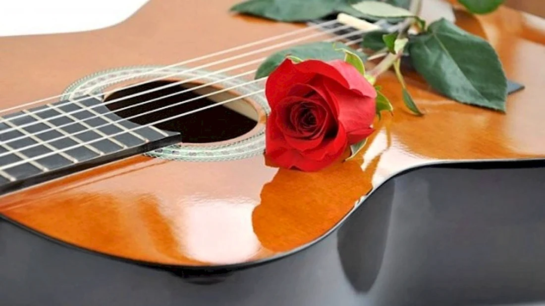 Гитара с цветами
