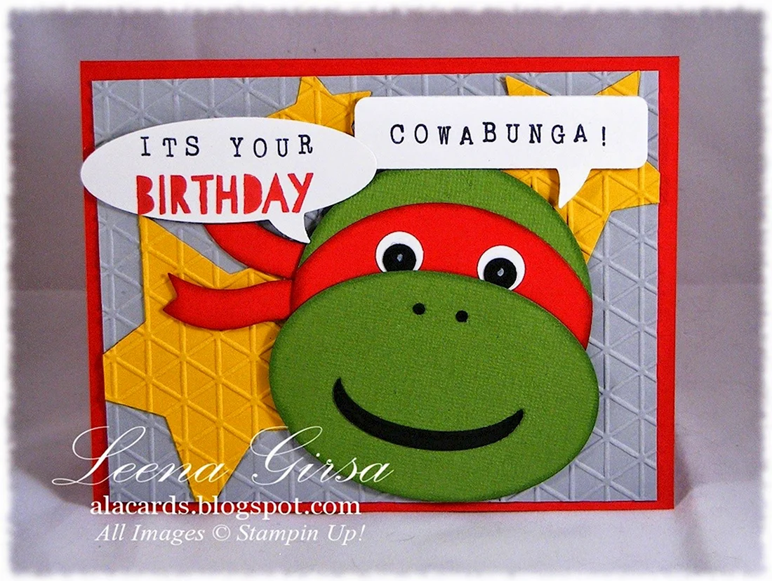 Как сделать открытку на день рождения брату Черепашки ниндзя