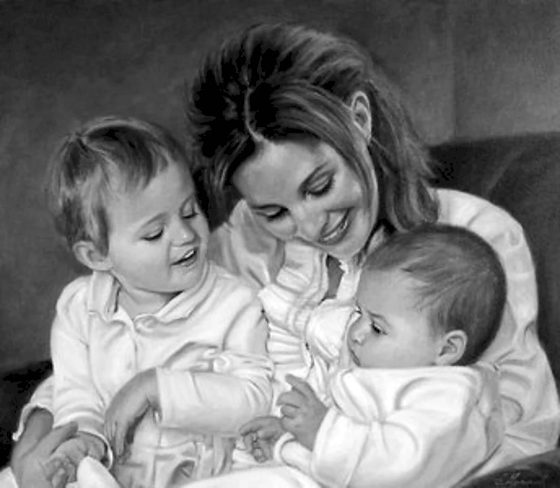 Картина с двумя детьми