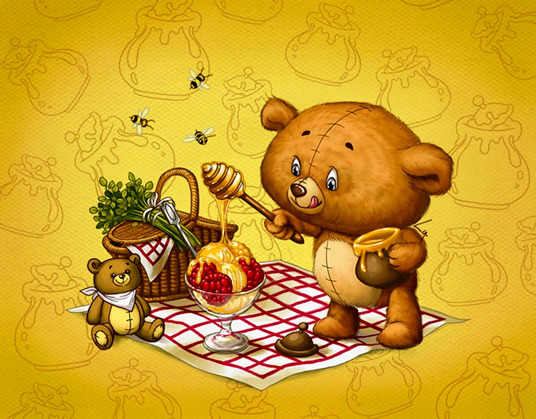 Медвежонок с медом