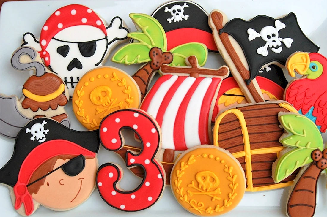 Пиратская вечеринка печенье
