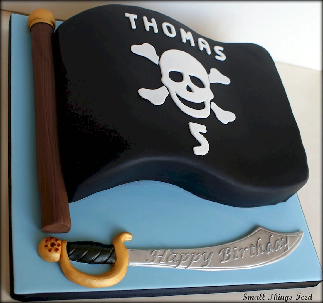 Пиратский флаг на торт