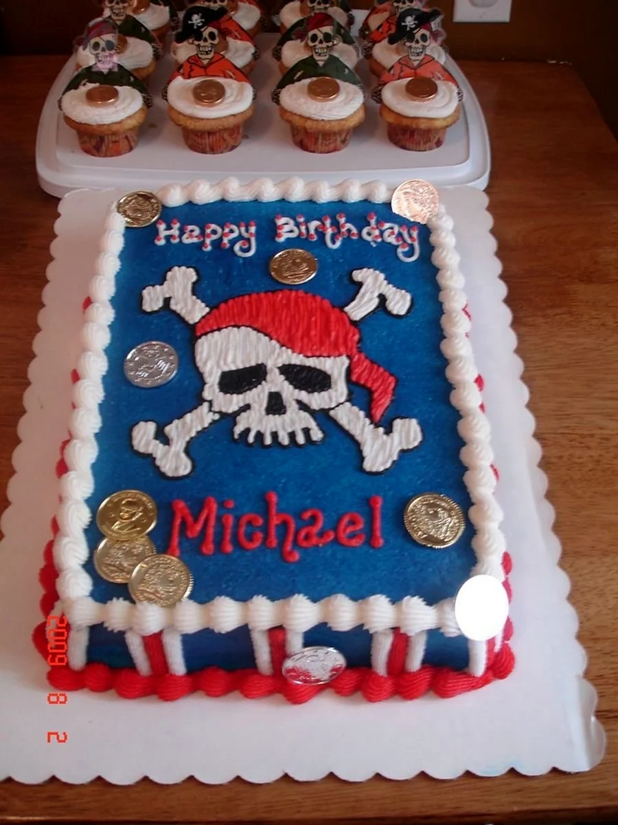 Пиратский торт для мальчика кремовый