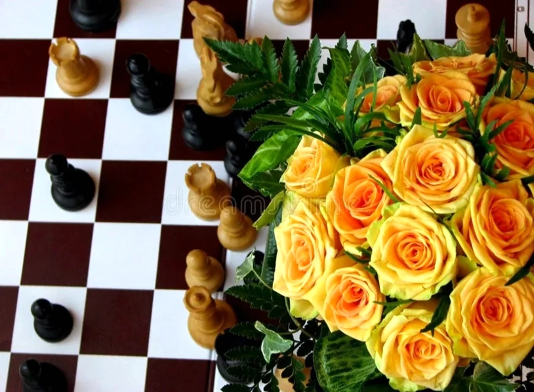 Шахматы и цветы