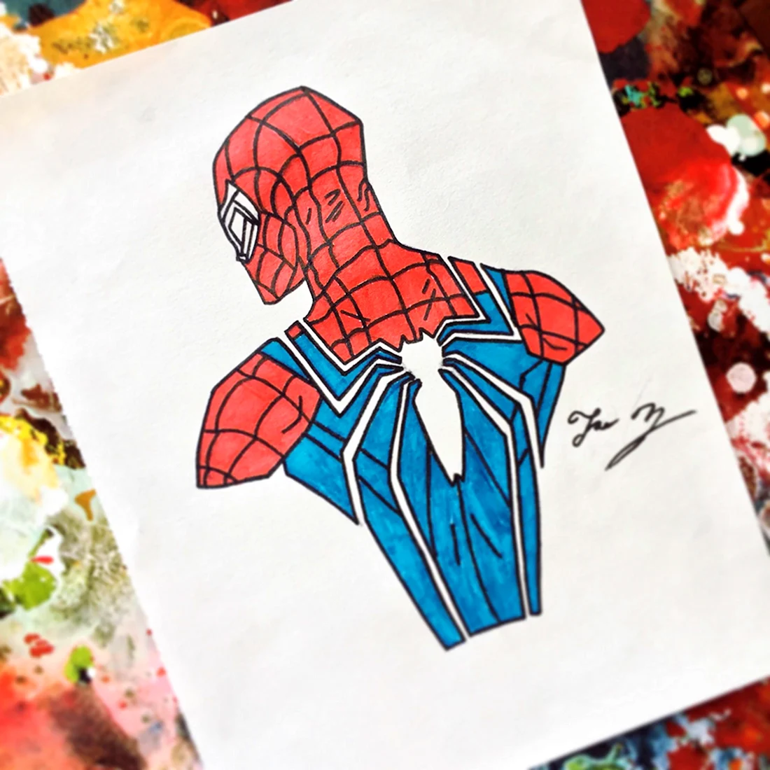 Spider man ps4 рисунок