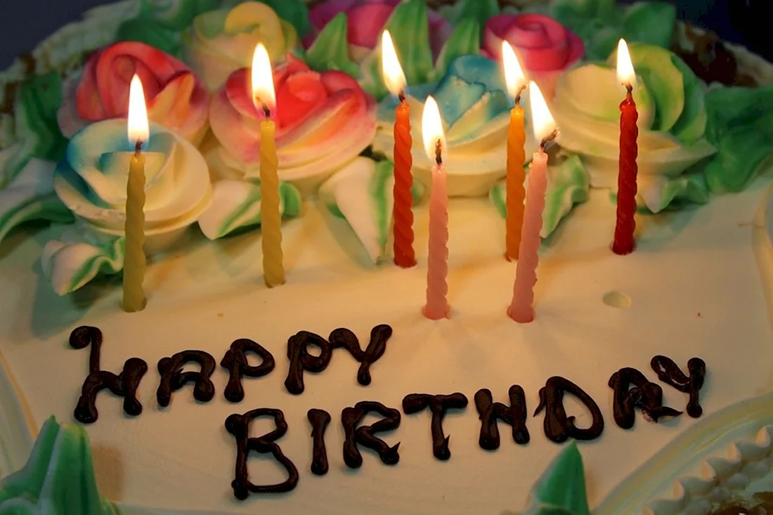 Свеча в торт с днем рождения
