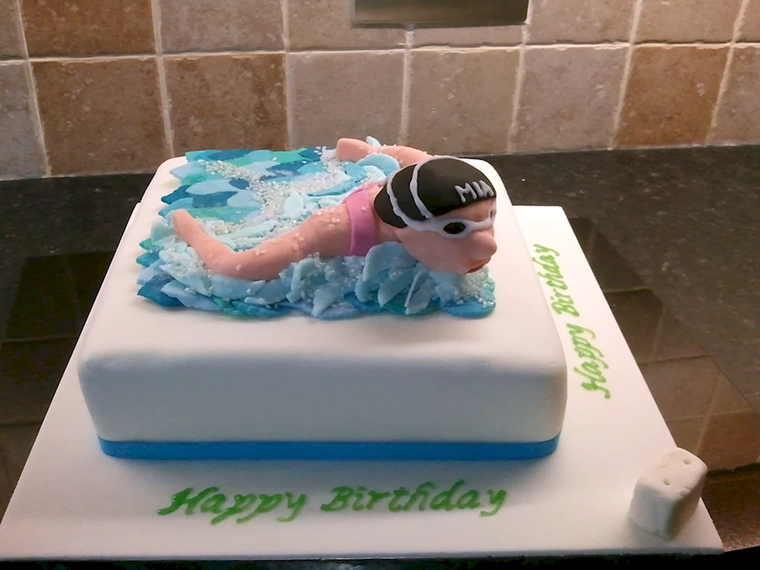 Торт для плавца на день рождения