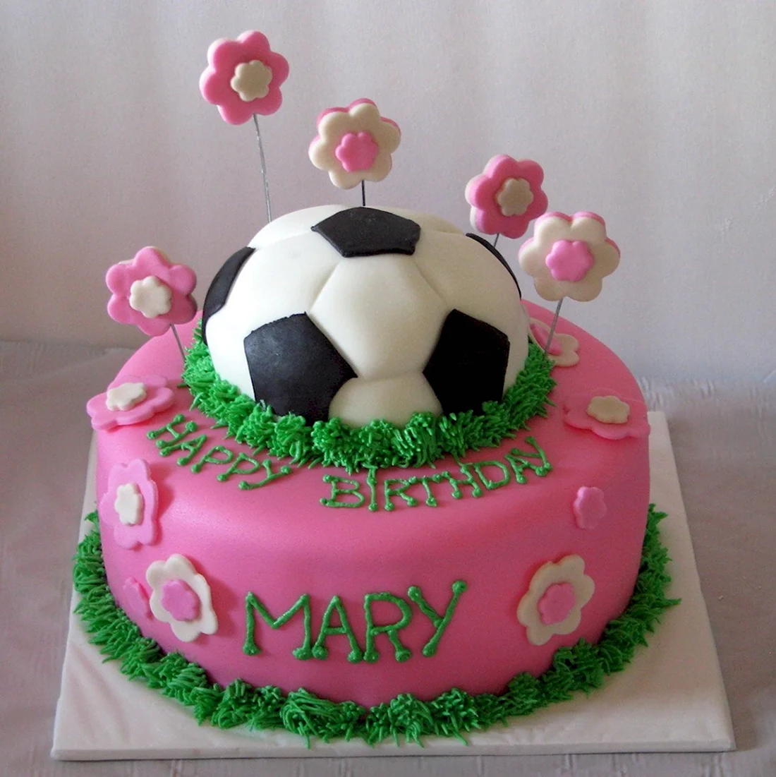 Торт футбольный для девочки
