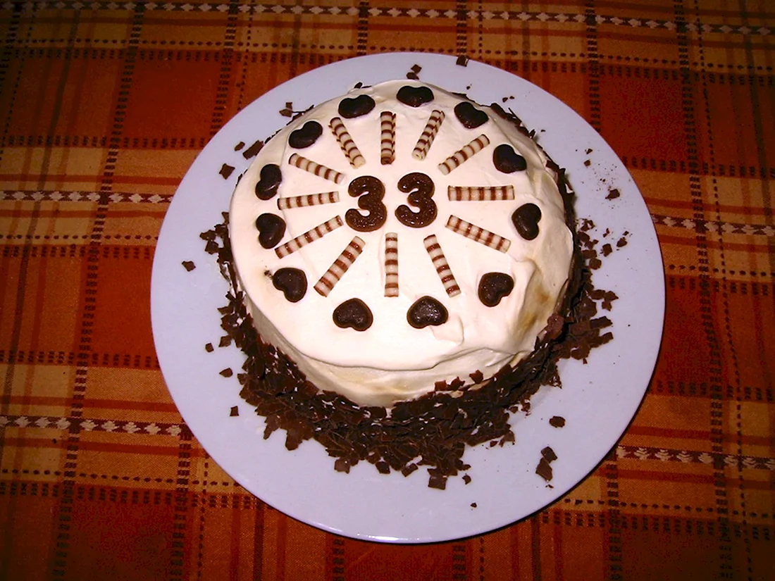 Торт на день рождения 33 года