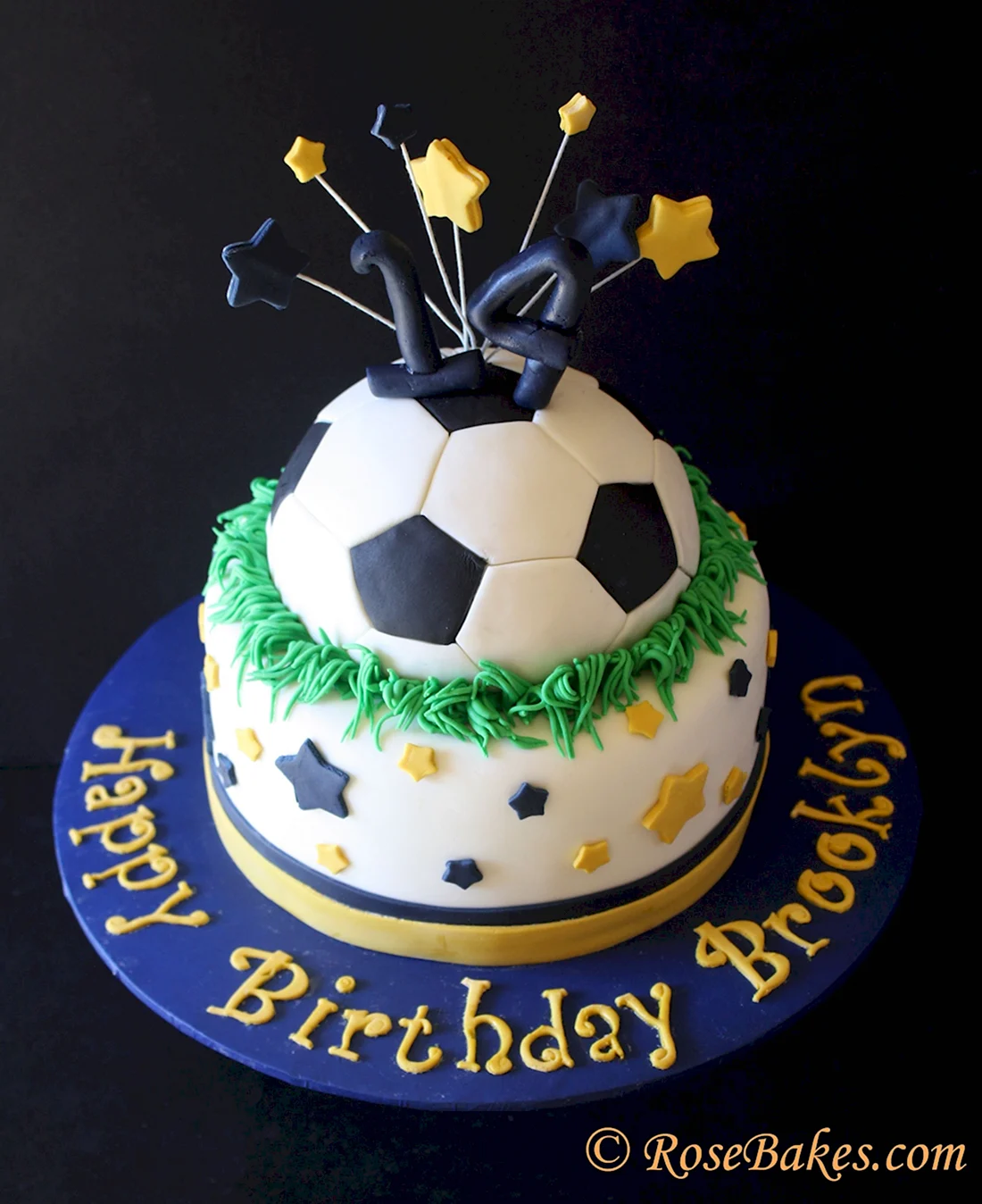 Торт на день рождения футбол