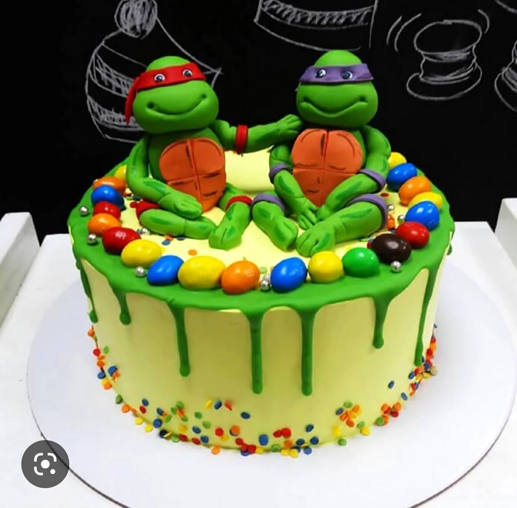 Торт на день рождения мальчику Черепашки ниндзя