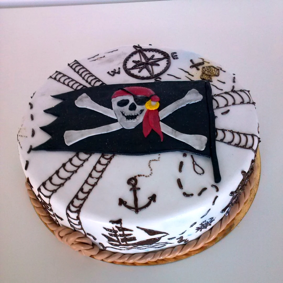 Торт пиратский для мальчика