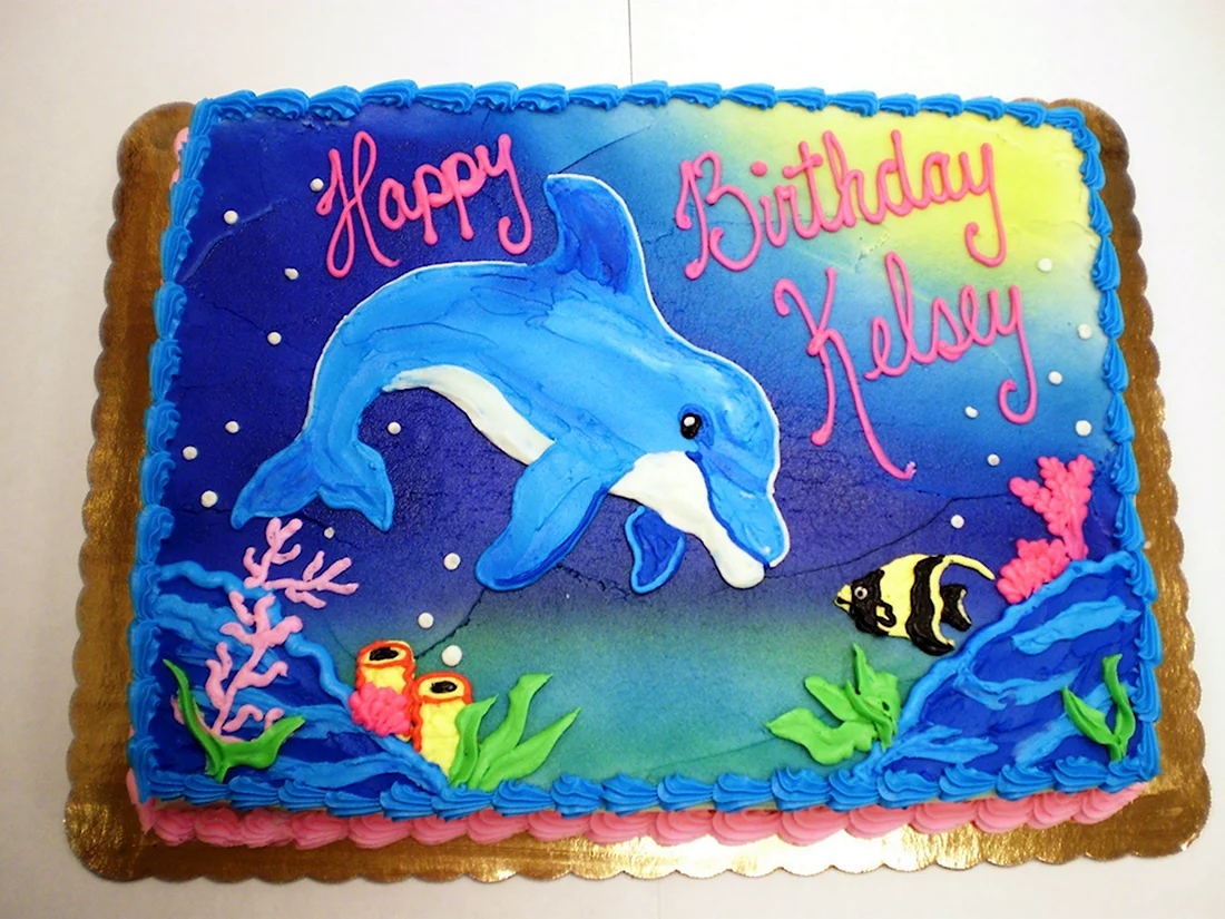 Торт с дельфином для мальчика