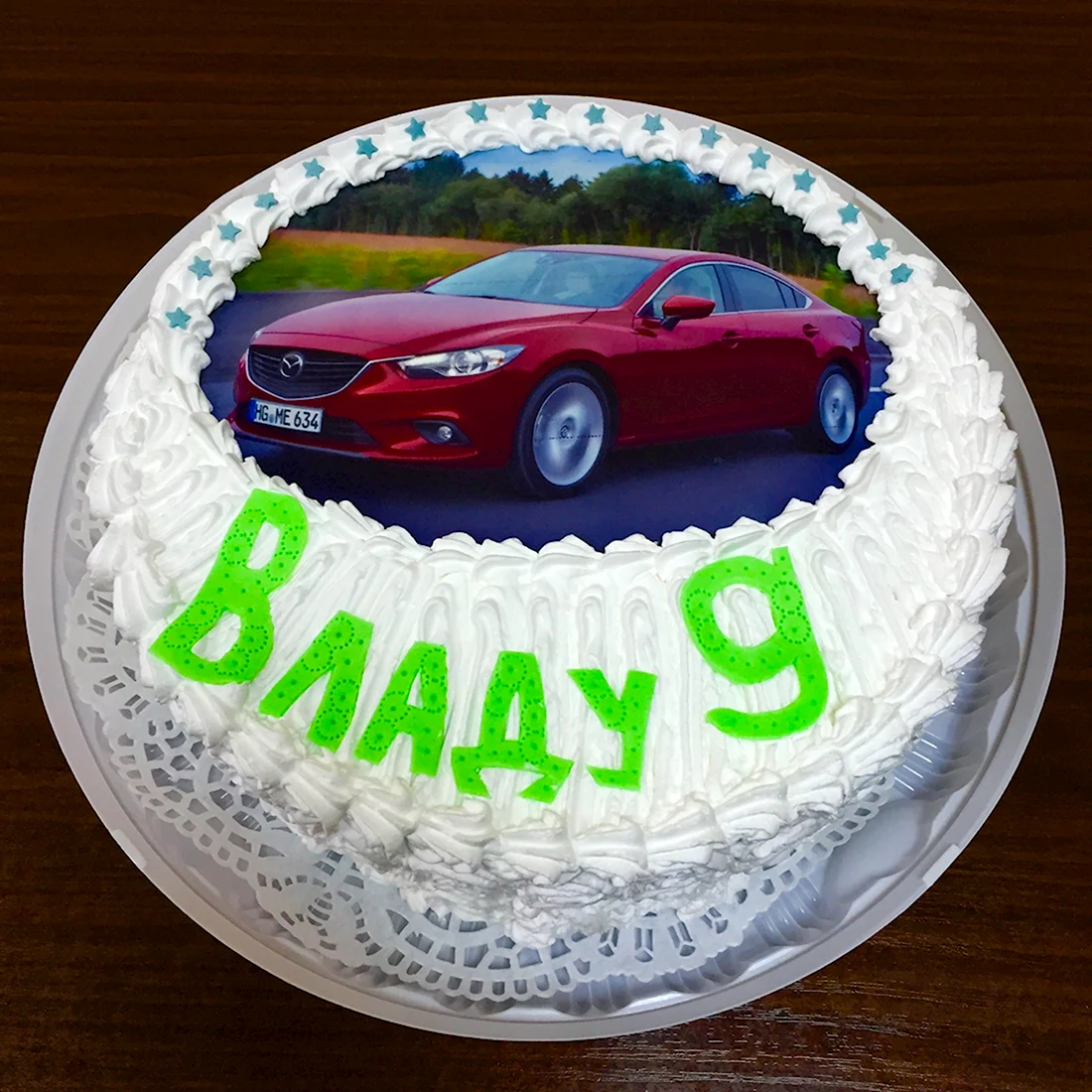 Торт с изображением машины