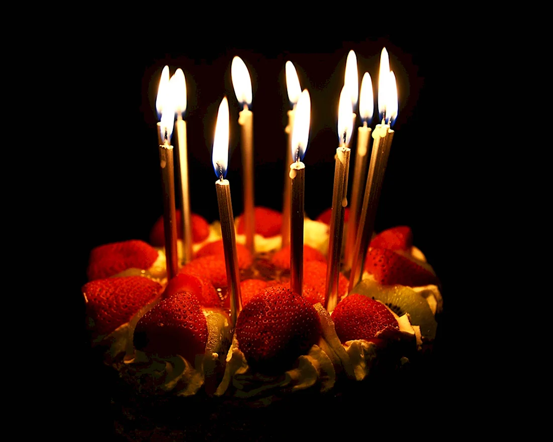 Торт со свечами фото