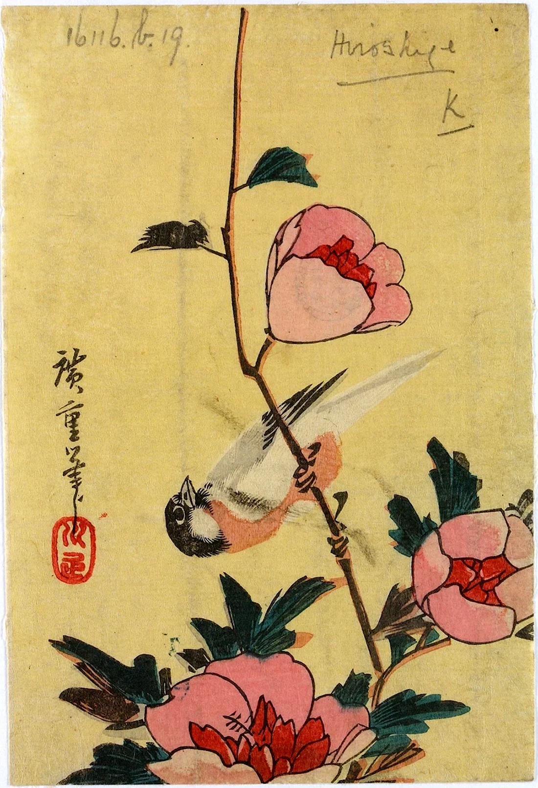Утагава Хиросигэ Chrysanthemums