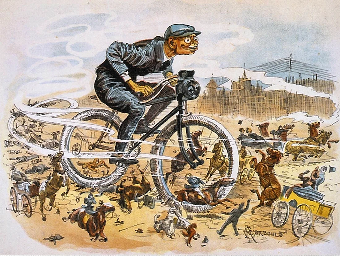 Велосипед карикатура