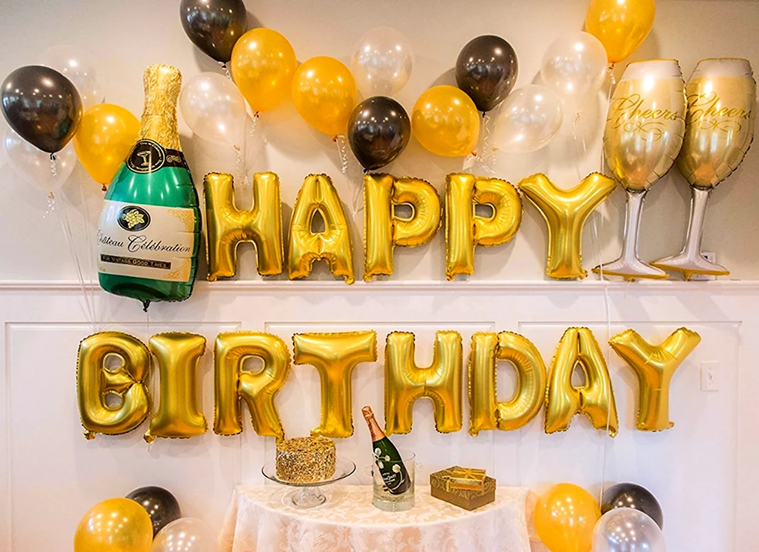 Воздушные шары буквы с днем рождения