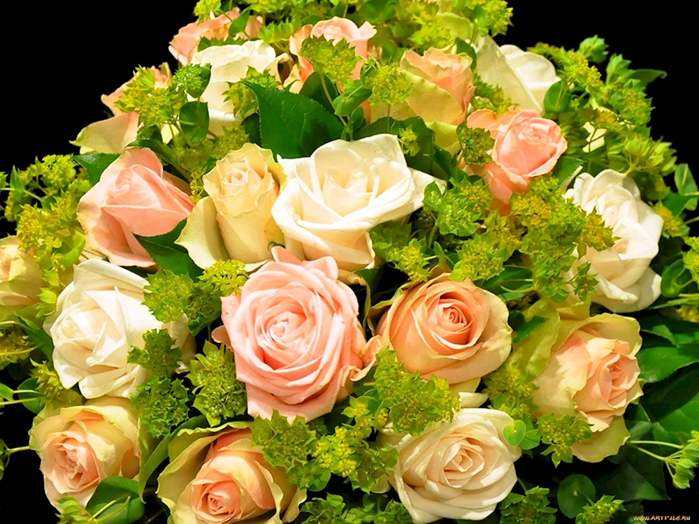Букет цветов с днем рождения женщине