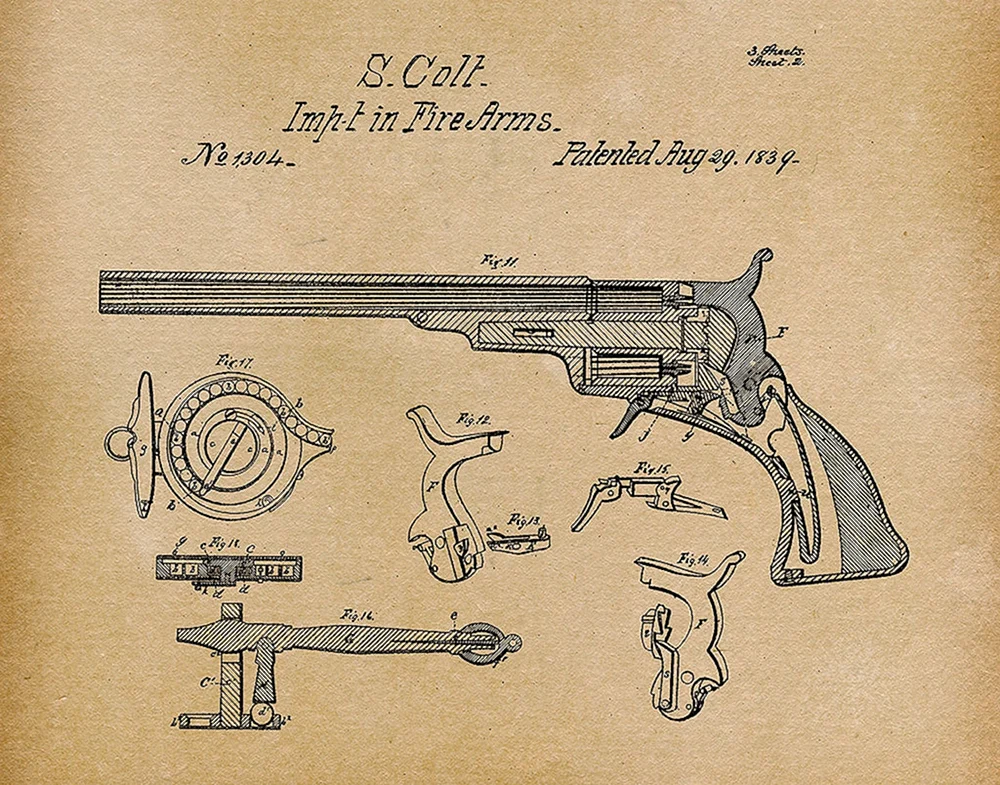 Colt Paterson 1836 чертеж