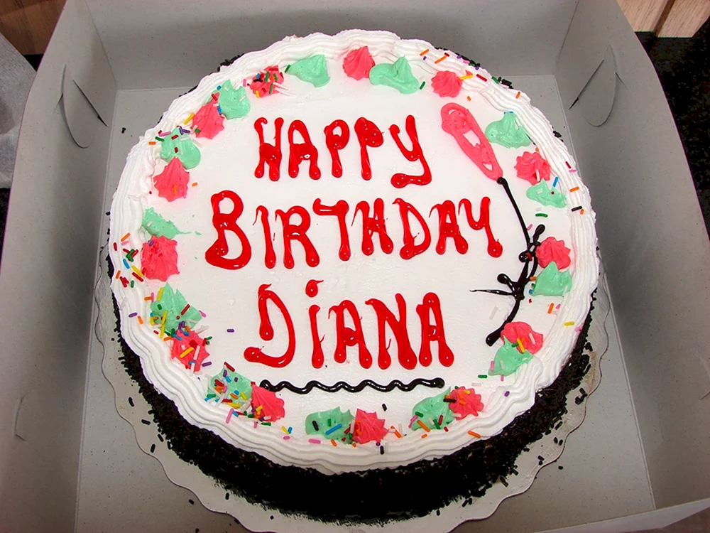 Диана с др торт