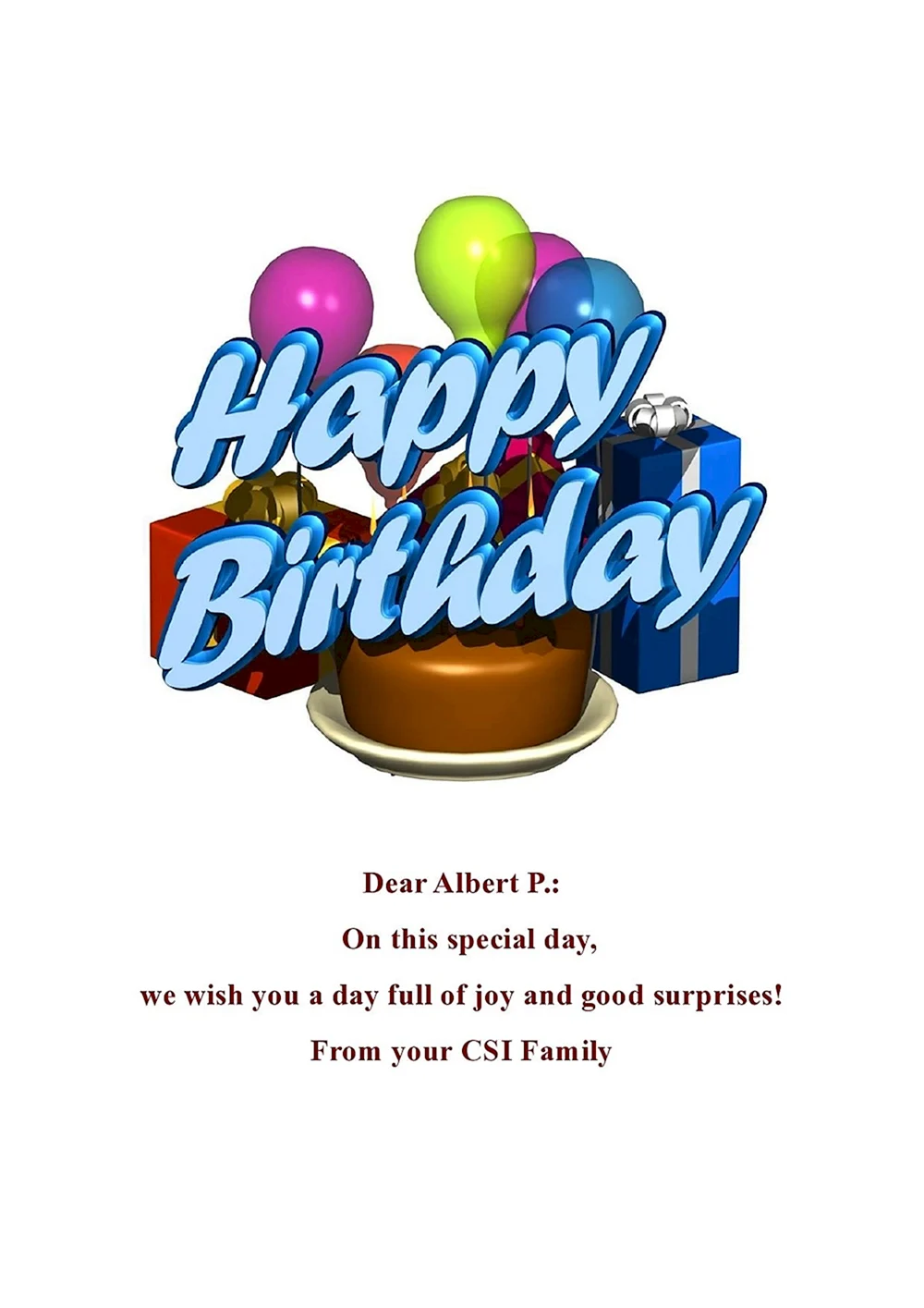Happy Birthday Albert
