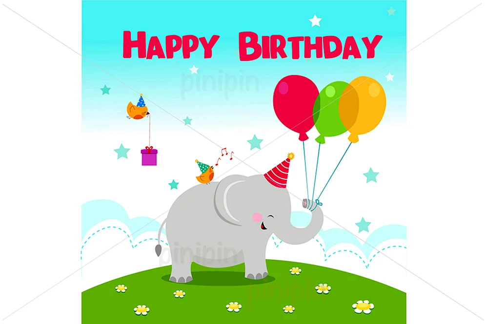 Happy Birthday слон