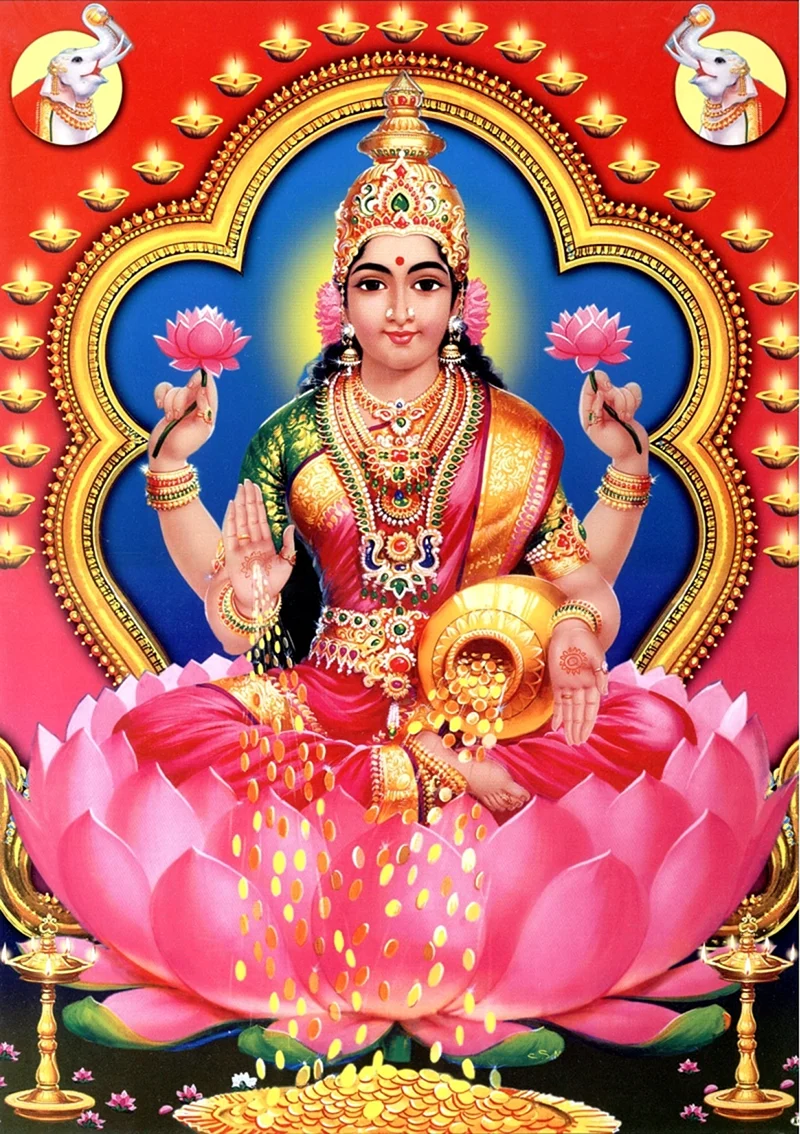 Индийская богиня Лакшми богатство