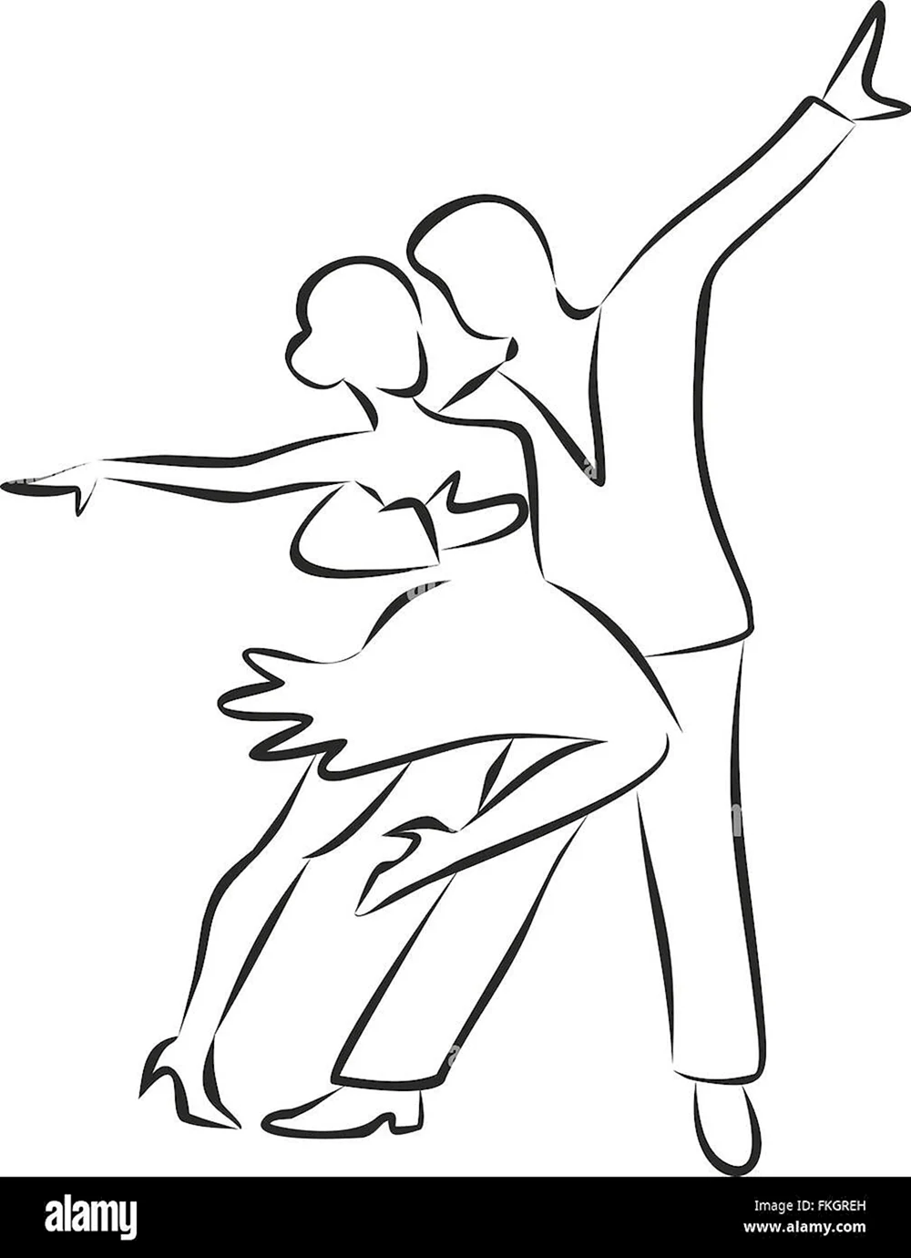Контур танцующей пары