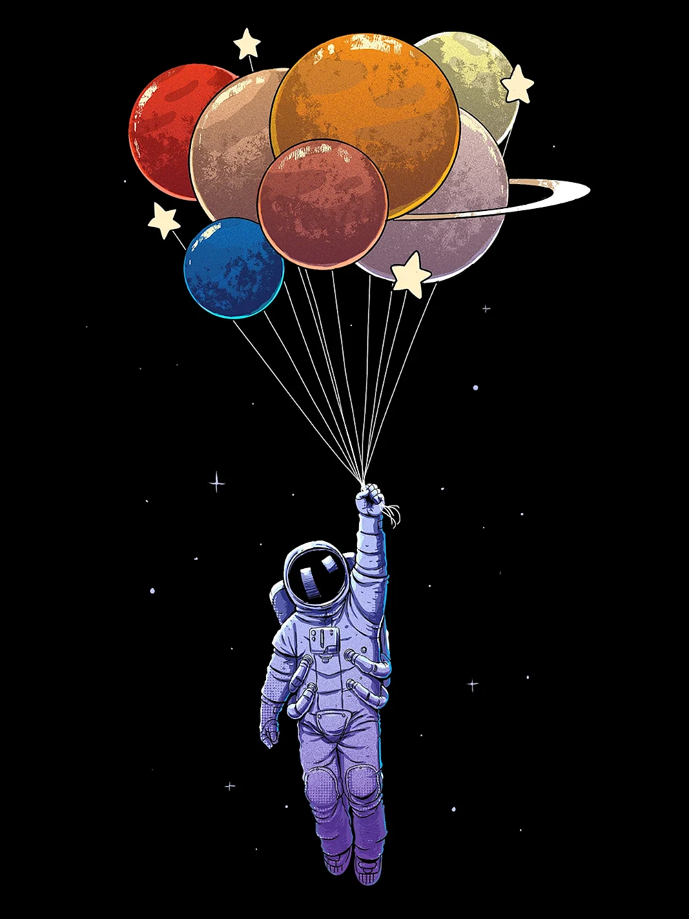 Космонавт с шариками