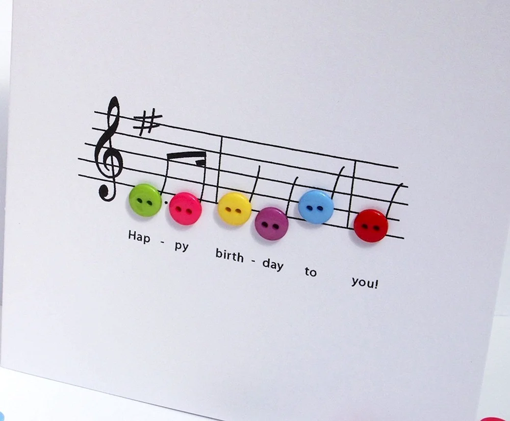 Креативная открытка музыканту с днем рождения