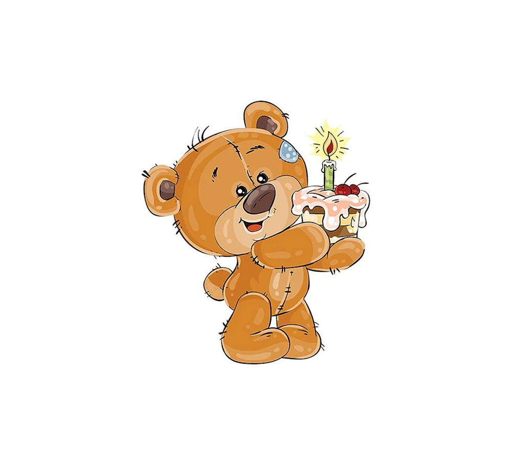 Медвежонок для тортика печать