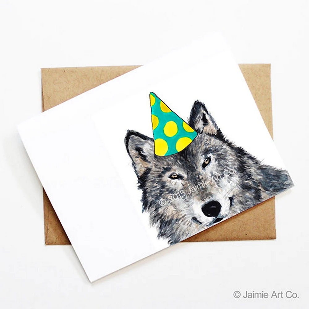 Мягкий волк на день рождения