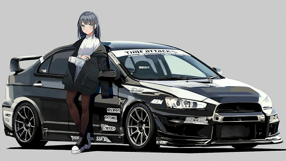 Mitsubishi Lancer Evolution x anime