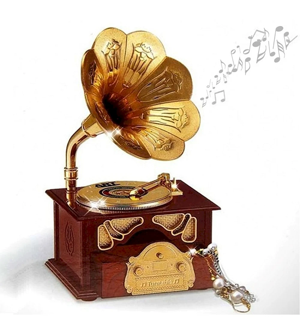 Музыкальная шкатулка граммофон