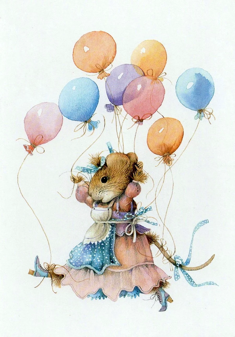Мышка с воздушными шарами