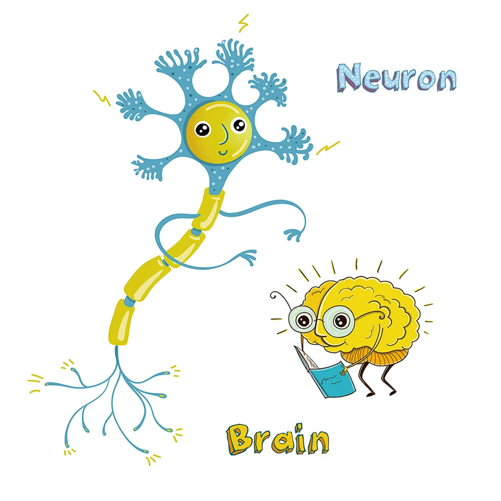 Нервные клетки мультяшный