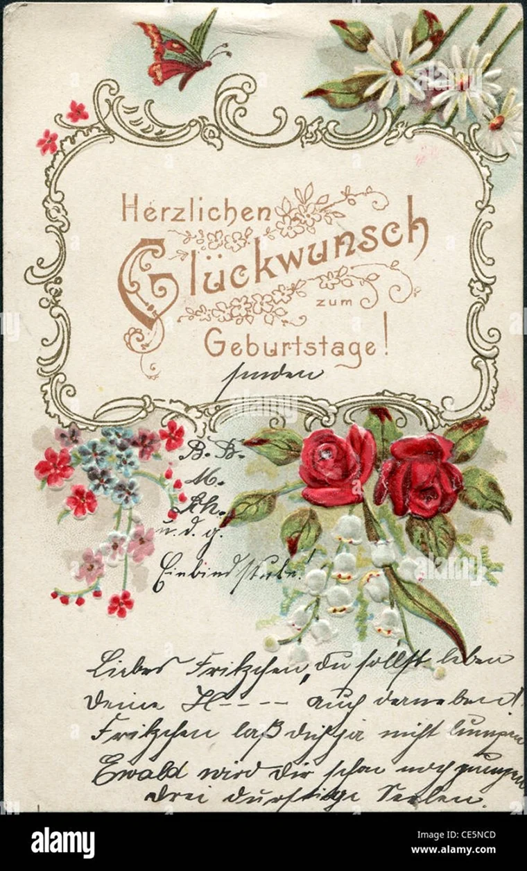 Открытки с днём рождения на немецком языке