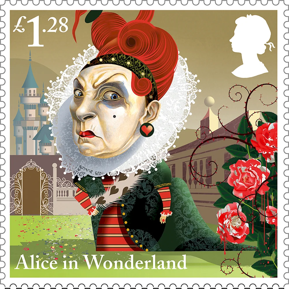 Почтовые марки Алиса в стране чудес