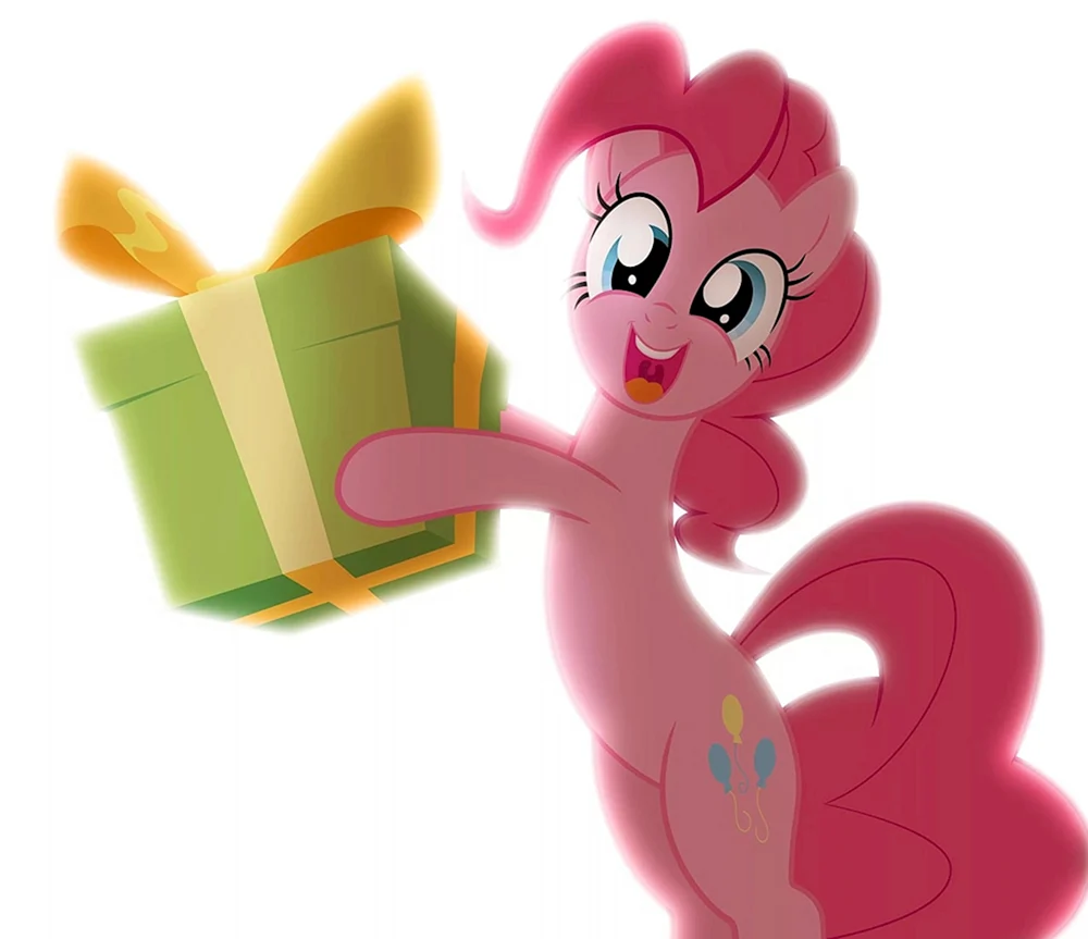 Пони Пинки Пай с подарком
