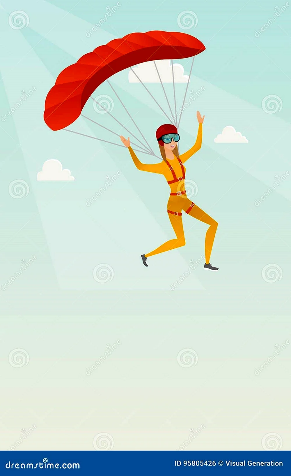 Прыжок с парашютом открытка