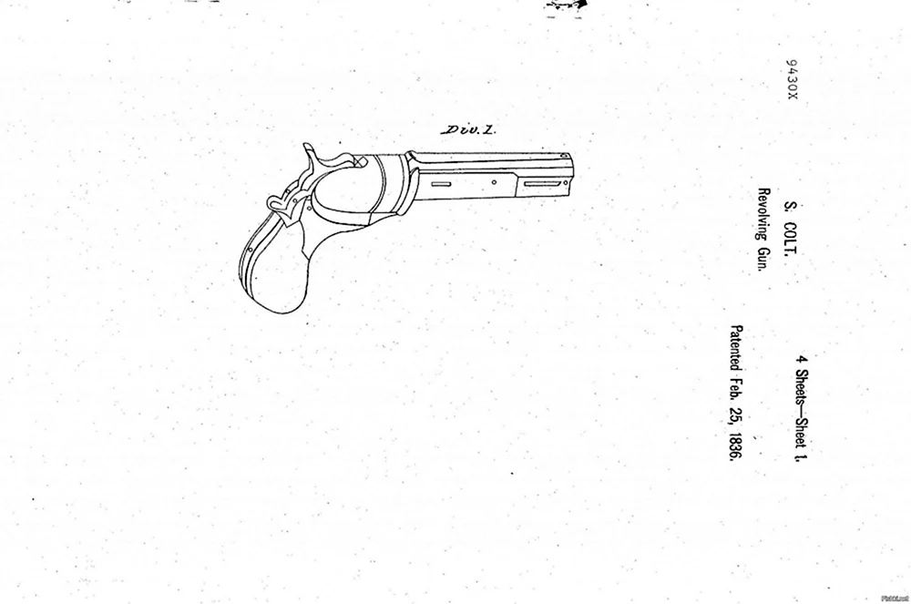 Револьвер Кольта 1836 схема