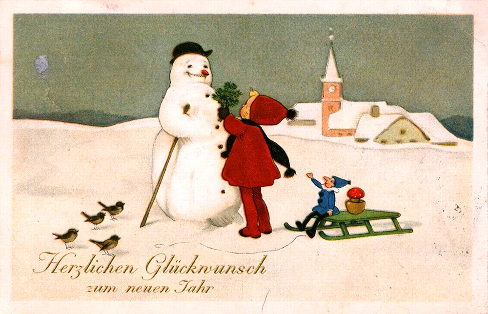 Рождественская открытка на немецком