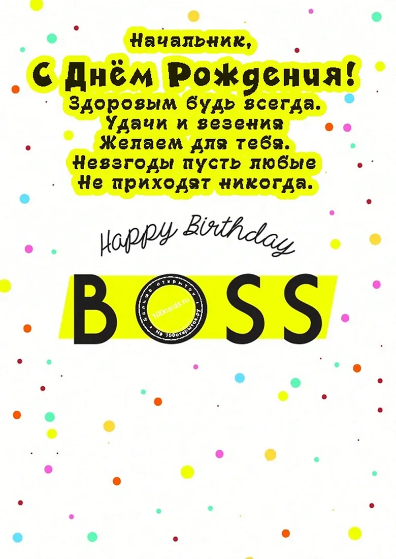 Поздравления с днем рождения начальнику
