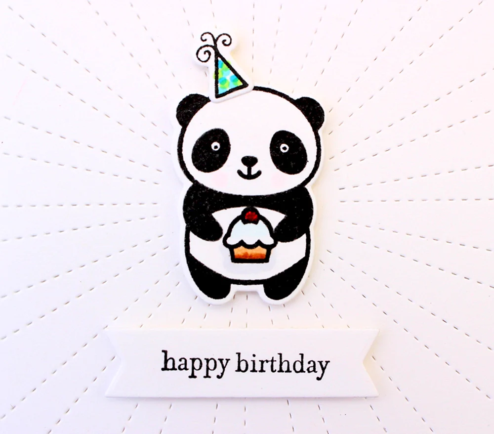 С днём рождения Панда открытка