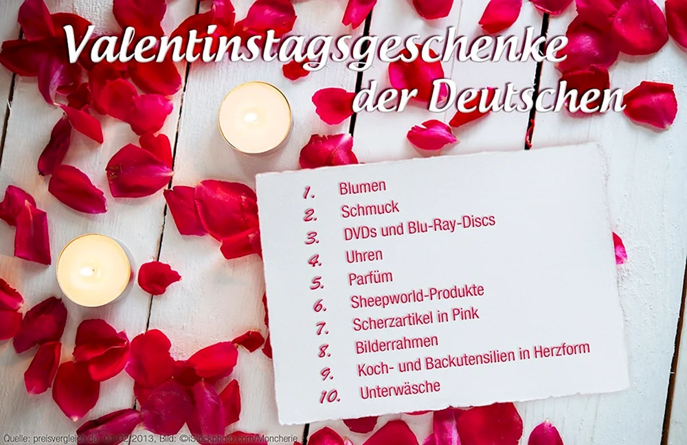 С днем Святого Валентина на немецком языке