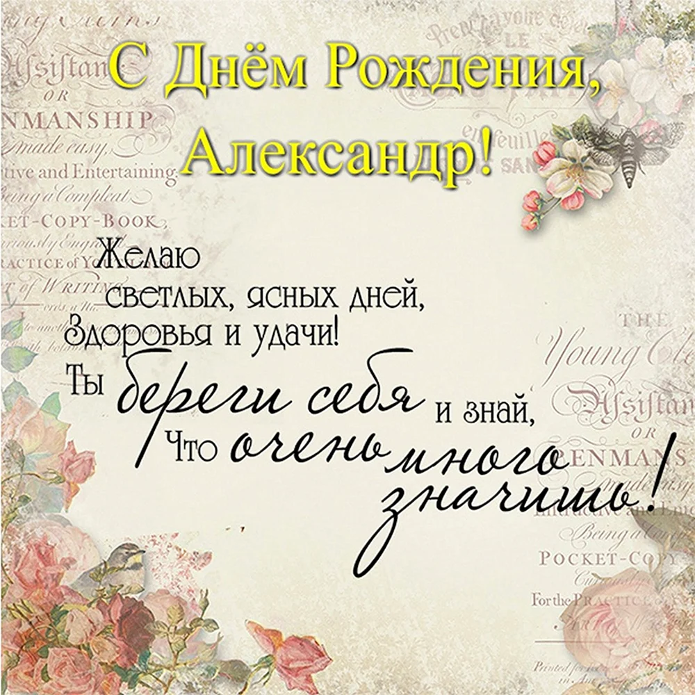 Поздравления с днем рождения Александру своими словами