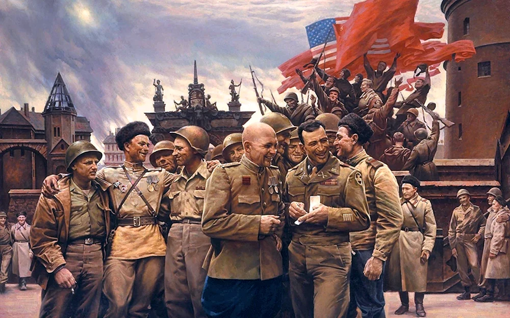 Солдаты СССР И США встреча на Эльбе