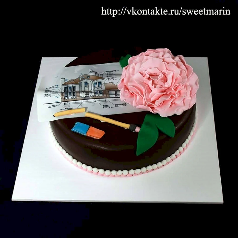 Торт для женщины архитектора