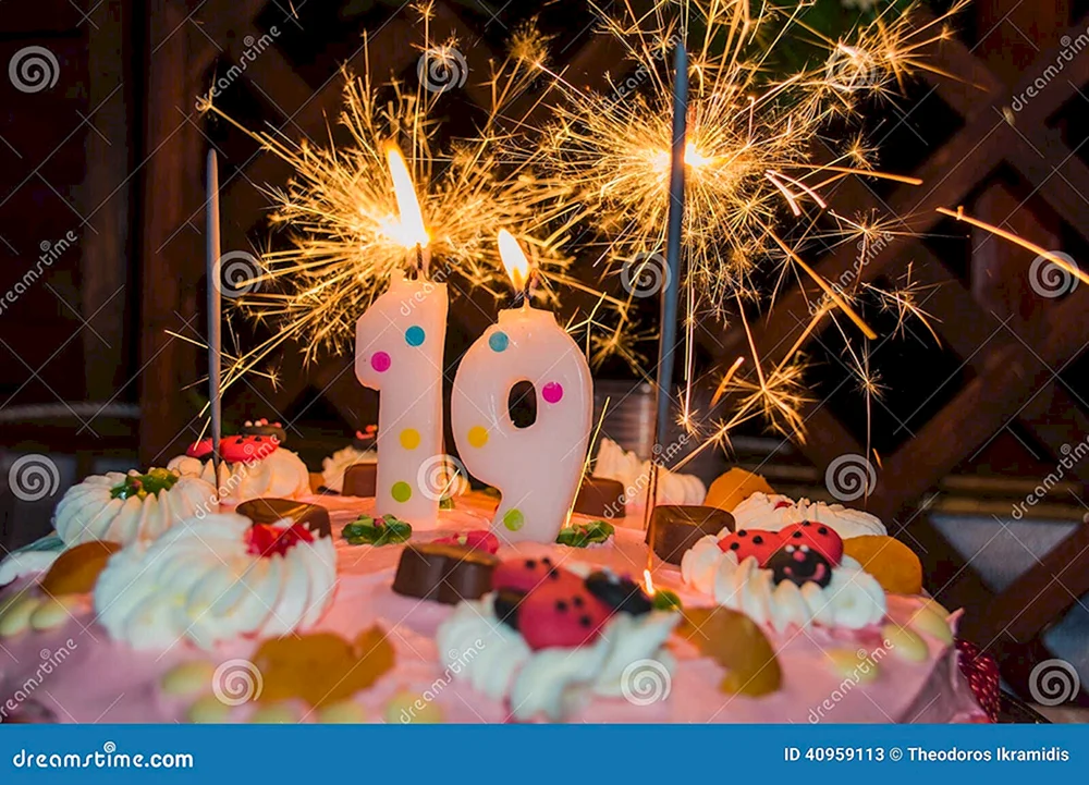 Торт на день рождения 19 лет